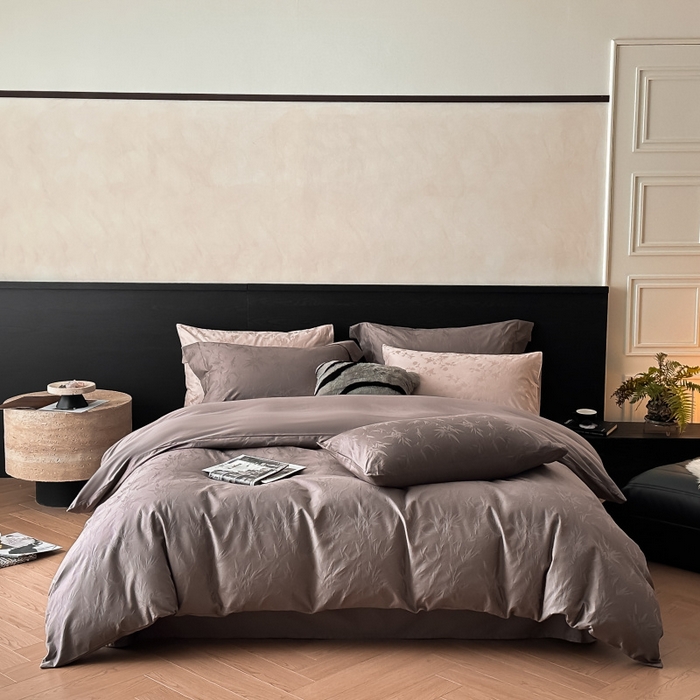 91家纺网 家纺一手货源 找家纺 涵美人家纺 2025新款长绒棉真50双股高支全棉提花四件套纯棉 辉映089