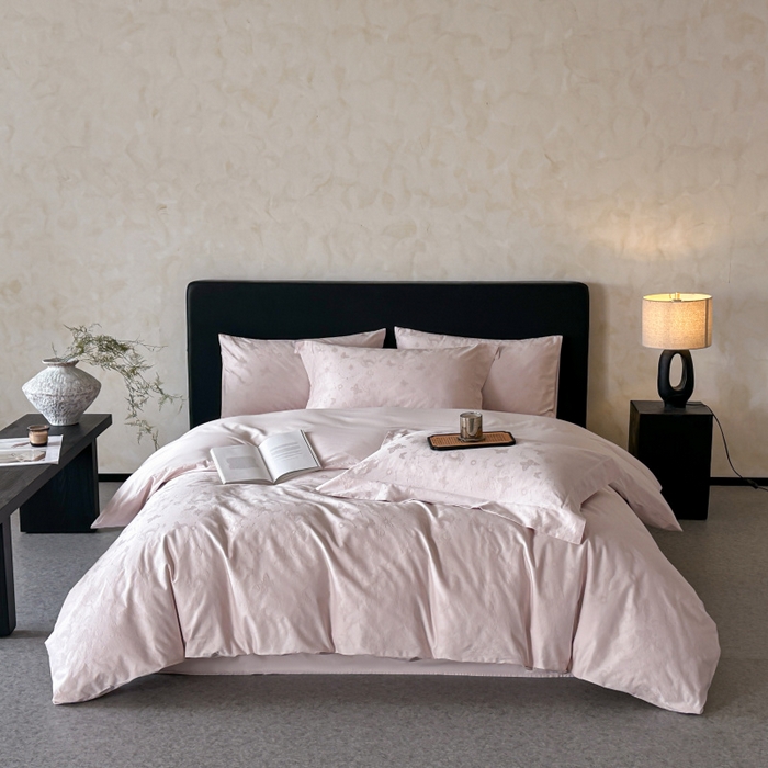 91家纺网 家纺一手货源 找家纺 涵美人家纺 2025新款长绒棉真50双股高支全棉提花四件套纯棉 星辰123