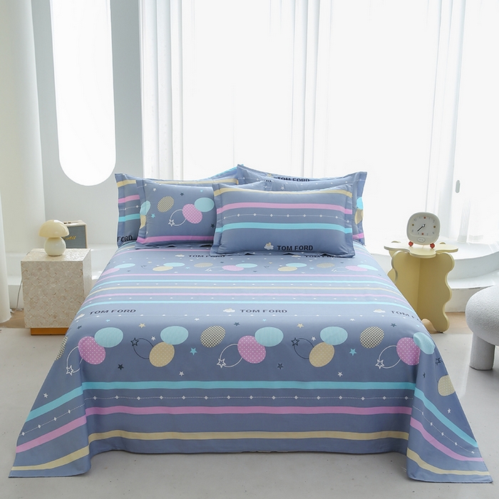 91家纺网 家纺一手货源 找家纺 （总）优家居工厂店 2026新款13360纯棉床单单件印花全棉加厚大学生宿舍三件套