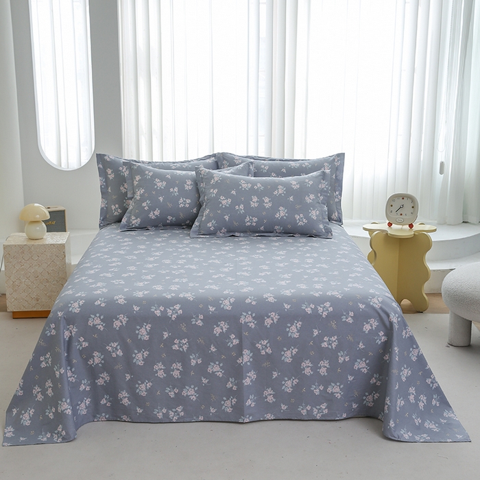 91家纺网 家纺一手货源 找家纺 （总）优家居工厂店 2026新款13360纯棉床单单件印花全棉加厚大学生宿舍三件套