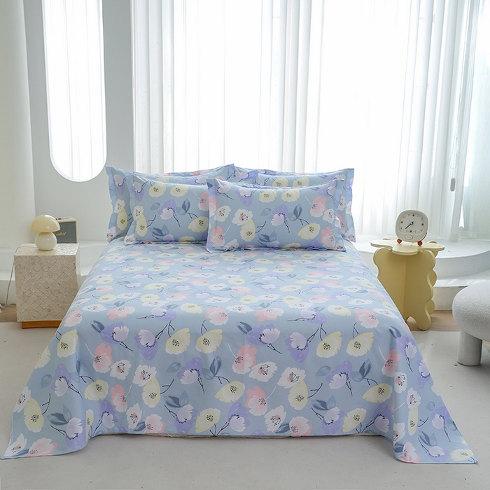 91家纺网 家纺一手货源 找家纺 （总）优家居工厂店 2026新款13360纯棉床单单件印花全棉加厚大学生宿舍三件套