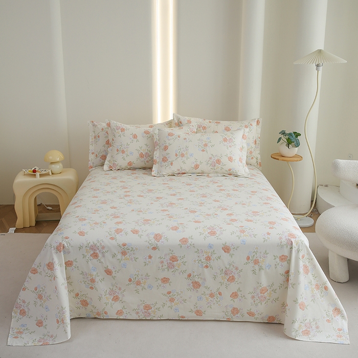 91家纺网 家纺一手货源 找家纺 （总）优家居工厂店 2026新款13360纯棉床单单件印花全棉加厚大学生宿舍三件套