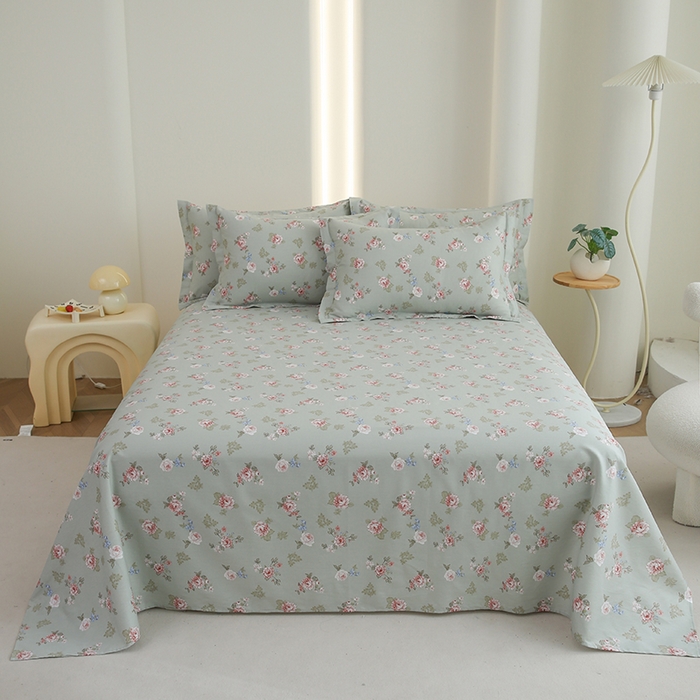 91家纺网 家纺一手货源 找家纺 （总）优家居工厂店 2026新款13360纯棉床单单件印花全棉加厚大学生宿舍三件套