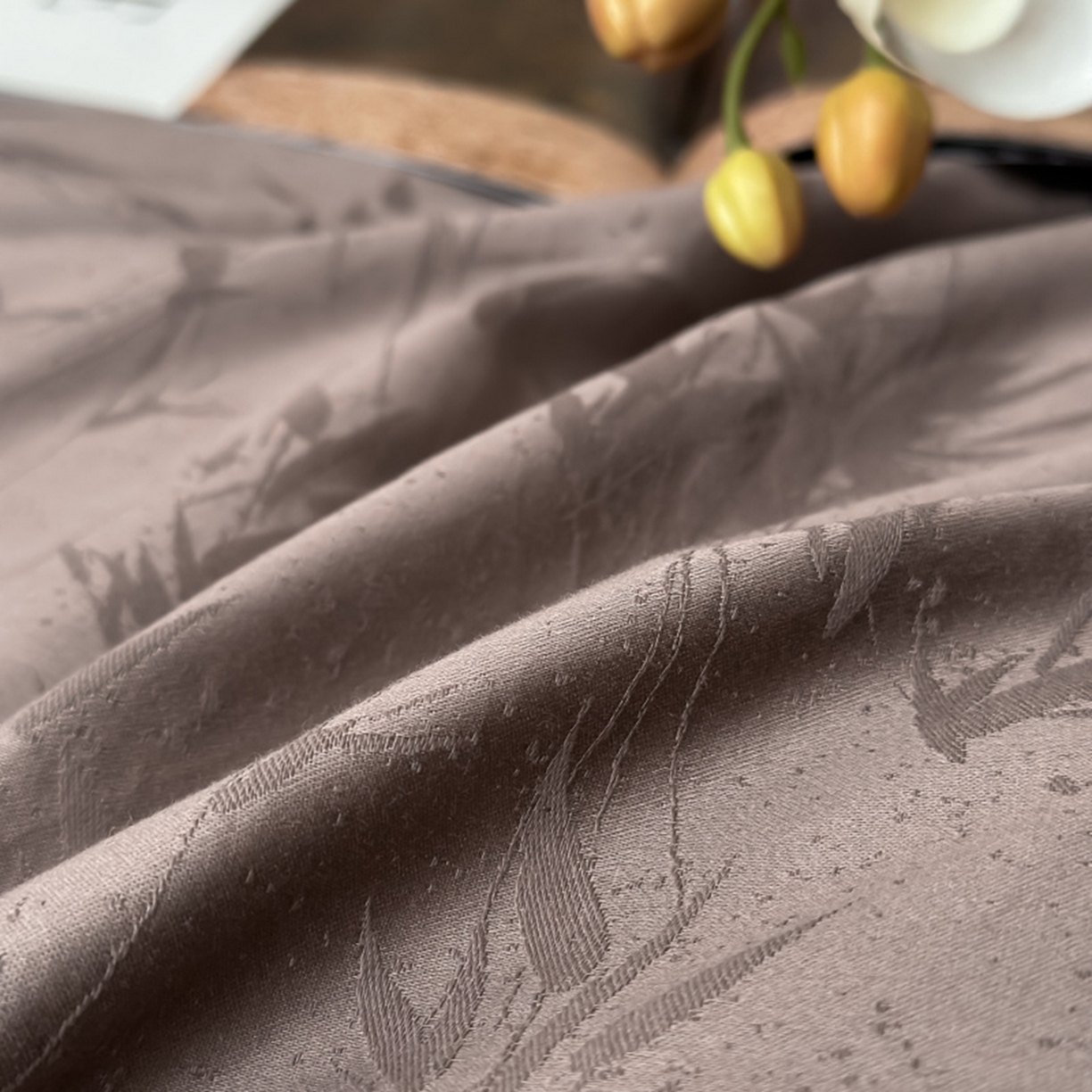 91家纺网 家纺一手货源 找家纺 涵美人家纺 2025新款长绒棉真50双股高支全棉提花四件套纯棉 辉映089