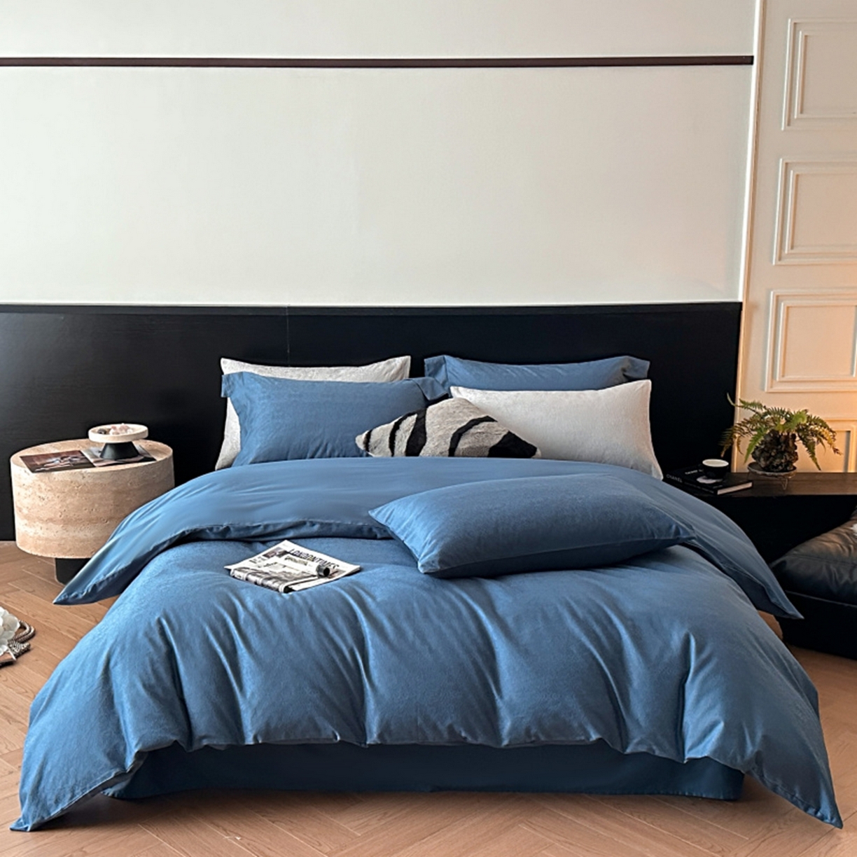 涵美人家纺 2025新款长绒棉真50双股高支全棉提花四件套纯棉 荟锦120