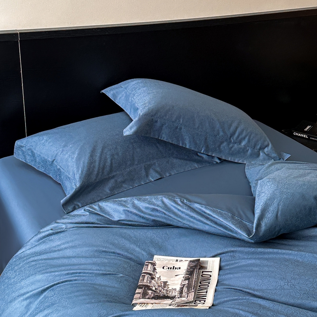 91家纺网 家纺一手货源 找家纺 涵美人家纺 2025新款长绒棉真50双股高支全棉提花四件套纯棉 荟锦120