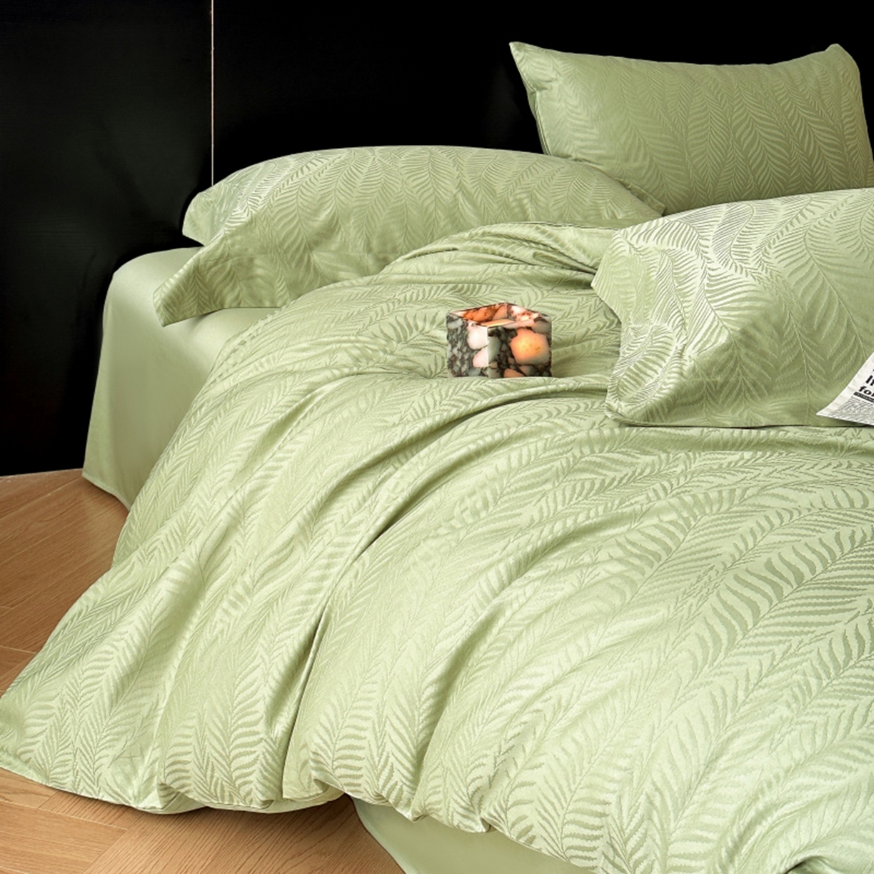 91家纺网 家纺一手货源 找家纺 涵美人家纺 2025新款长绒棉真50双股高支全棉提花四件套纯棉 曼蔓118