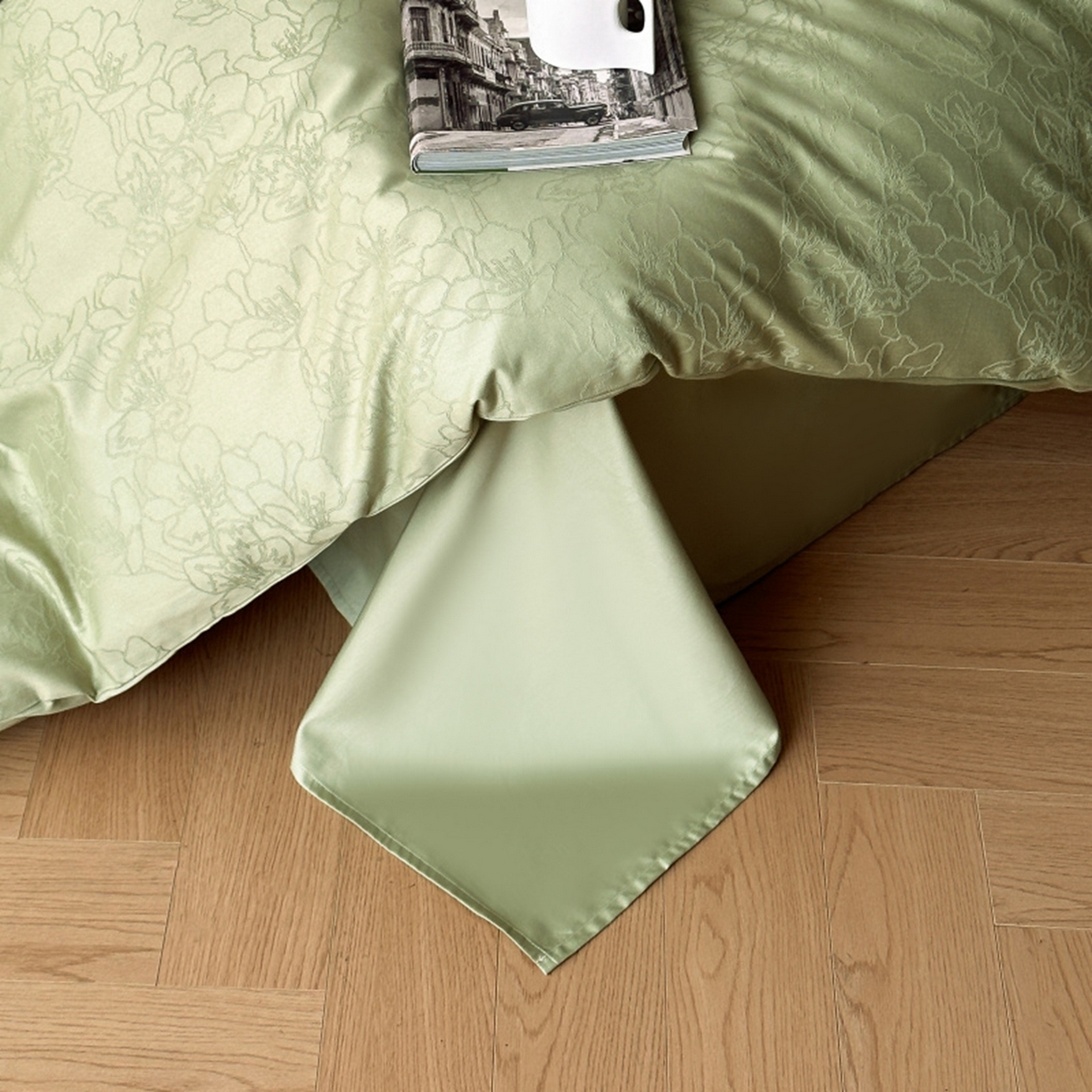 91家纺网 家纺一手货源 找家纺 涵美人家纺 2025新款长绒棉真50双股高支全棉提花四件套纯棉 梦兰118