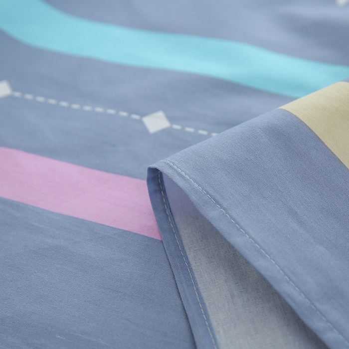 91家纺网 家纺一手货源 找家纺 优家居工厂店 2026新款13360纯棉床单单件印花全棉加厚大学生宿舍三件套 绽放星河-灰