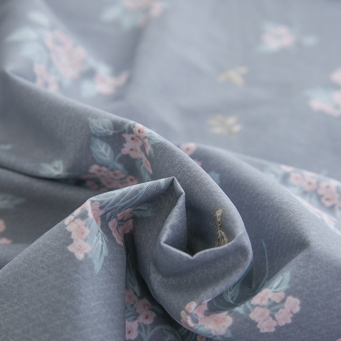 91家纺网 家纺一手货源 找家纺 优家居工厂店 2026新款13360纯棉床单单件印花全棉加厚大学生宿舍三件套 柏林花涧-蓝