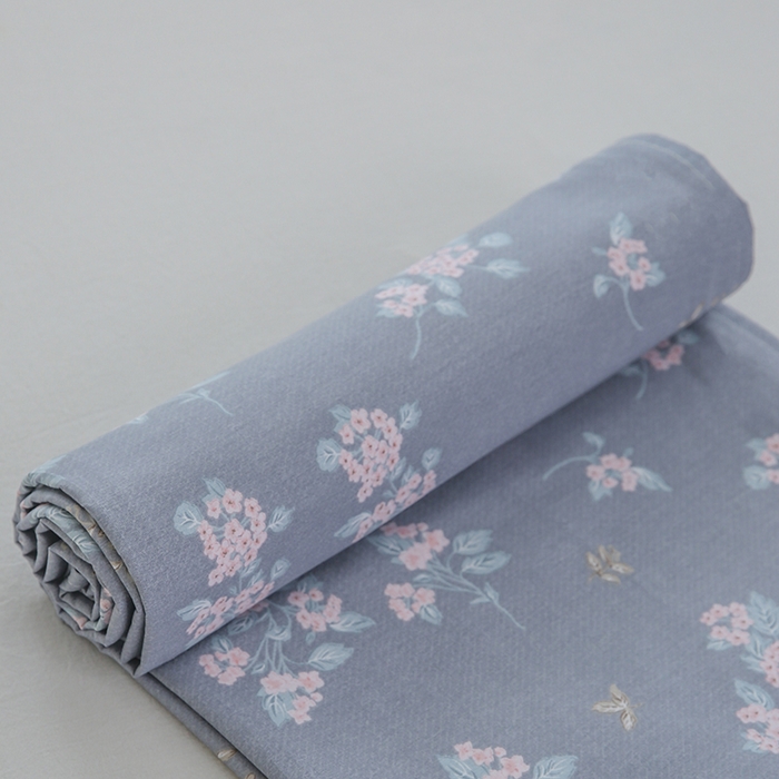 91家纺网 家纺一手货源 找家纺 优家居工厂店 2026新款13360纯棉床单单件印花全棉加厚大学生宿舍三件套 柏林花涧-蓝