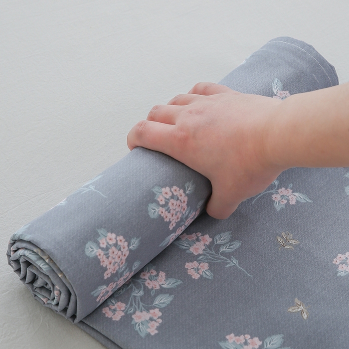 91家纺网 家纺一手货源 找家纺 优家居工厂店 2026新款13360纯棉床单单件印花全棉加厚大学生宿舍三件套 柏林花涧-蓝