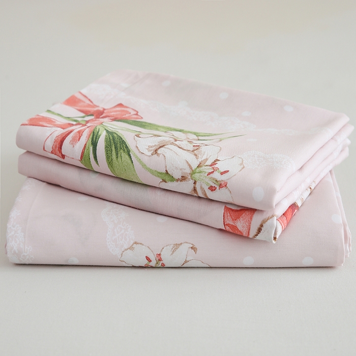 91家纺网 家纺一手货源 找家纺 优家居工厂店 2026新款13360纯棉床单单件印花全棉加厚大学生宿舍三件套 爱丽丝熊