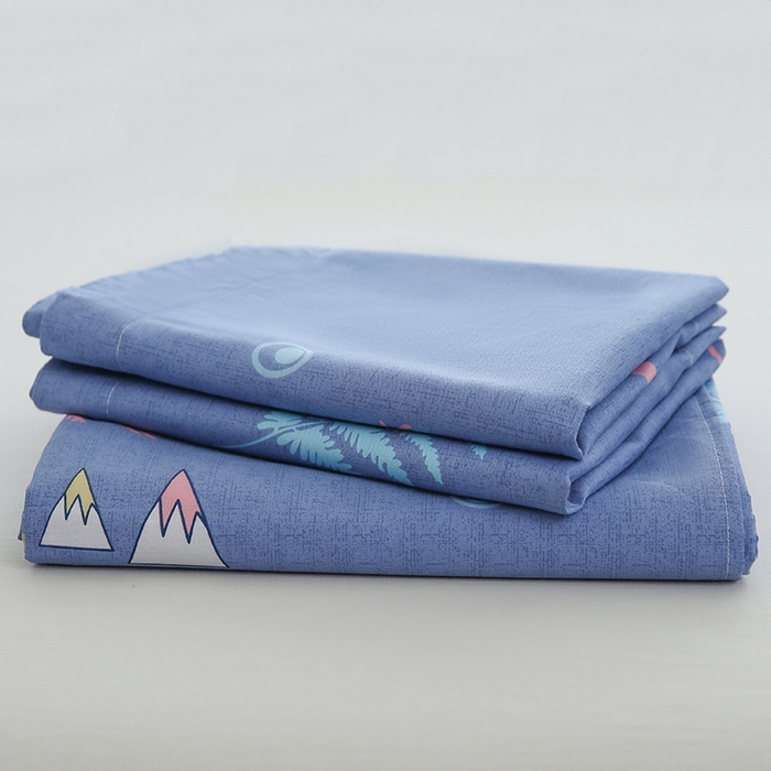 91家纺网 家纺一手货源 找家纺 优家居工厂店 2026新款13360纯棉床单单件印花全棉加厚大学生宿舍三件套 缤纷季节