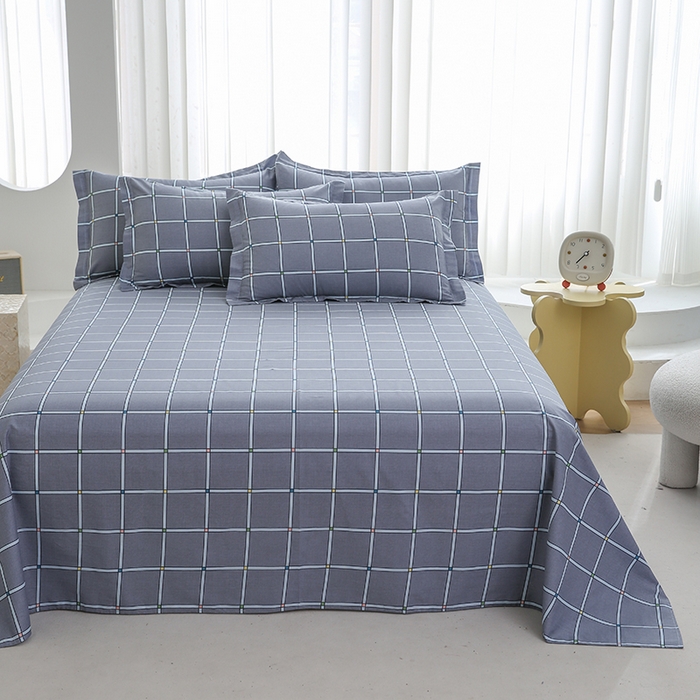 91家纺网 家纺一手货源 找家纺 优家居工厂店 2026新款13360纯棉床单单件印花全棉加厚大学生宿舍三件套 春风恋情