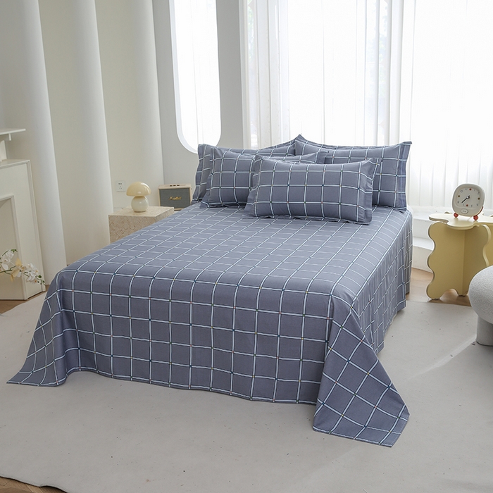 91家纺网 家纺一手货源 找家纺 优家居工厂店 2026新款13360纯棉床单单件印花全棉加厚大学生宿舍三件套 春风恋情