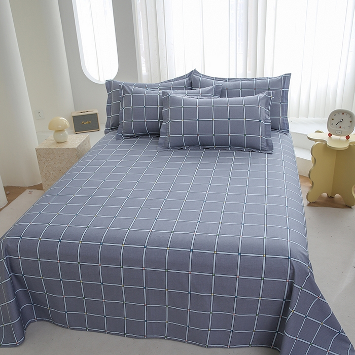 91家纺网 家纺一手货源 找家纺 优家居工厂店 2026新款13360纯棉床单单件印花全棉加厚大学生宿舍三件套 春风恋情