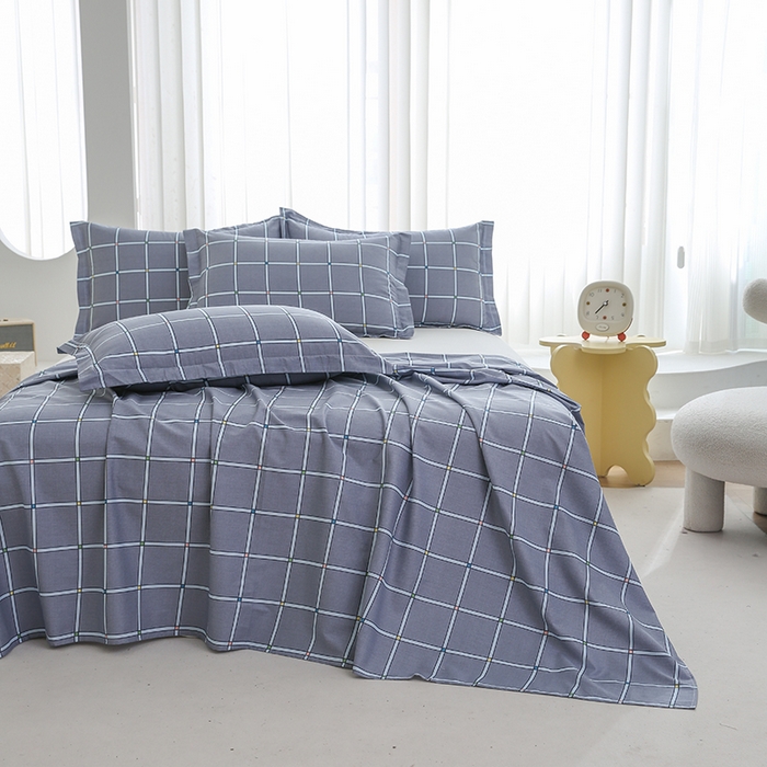 91家纺网 家纺一手货源 找家纺 优家居工厂店 2026新款13360纯棉床单单件印花全棉加厚大学生宿舍三件套 春风恋情