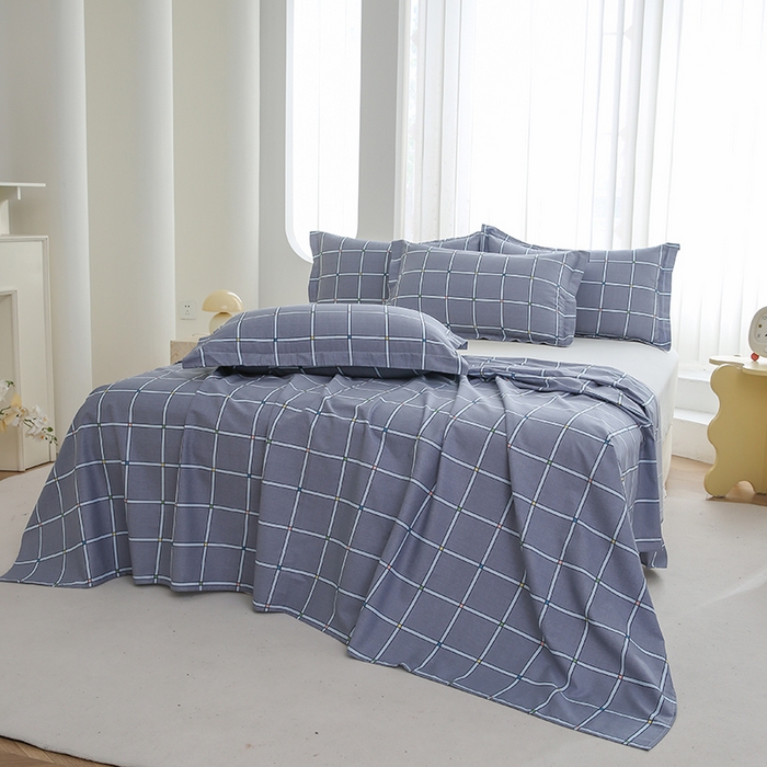 91家纺网 家纺一手货源 找家纺 优家居工厂店 2026新款13360纯棉床单单件印花全棉加厚大学生宿舍三件套 春风恋情