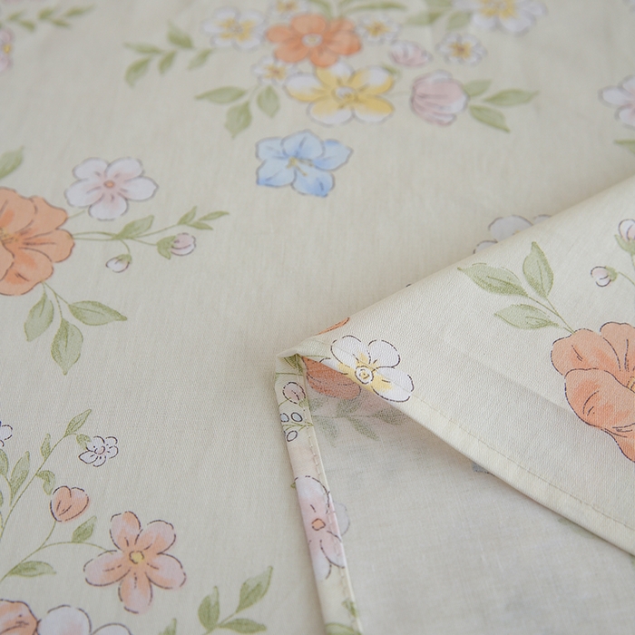 91家纺网 家纺一手货源 找家纺 优家居工厂店 2026新款13360纯棉床单单件印花全棉加厚大学生宿舍三件套 春日恋歌