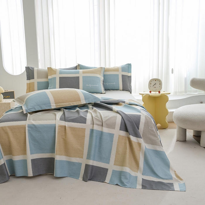 91家纺网 家纺一手货源 找家纺 优家居工厂店 2026新款13360纯棉床单单件印花全棉加厚大学生宿舍三件套 范特西