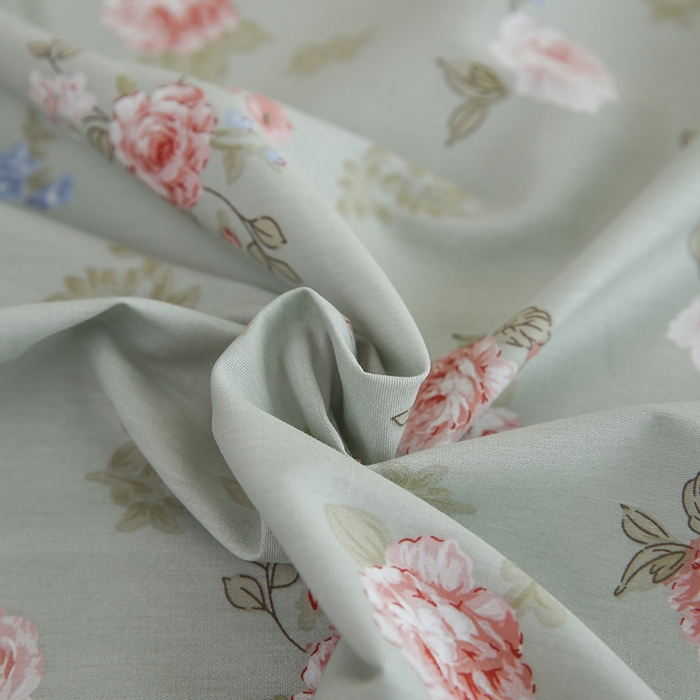 91家纺网 家纺一手货源 找家纺 优家居工厂店 2026新款13360纯棉床单单件印花全棉加厚大学生宿舍三件套 古香雅韵-绿