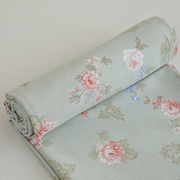 91家纺网 家纺一手货源 找家纺 优家居工厂店 2026新款13360纯棉床单单件印花全棉加厚大学生宿舍三件套 古香雅韵-绿