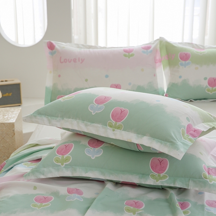 91家纺网 家纺一手货源 找家纺 优家居工厂店 2026新款13360纯棉床单单件印花全棉加厚大学生宿舍三件套 禾郁