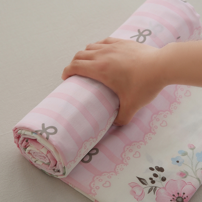 91家纺网 家纺一手货源 找家纺 优家居工厂店 2026新款13360纯棉床单单件印花全棉加厚大学生宿舍三件套 花香语意