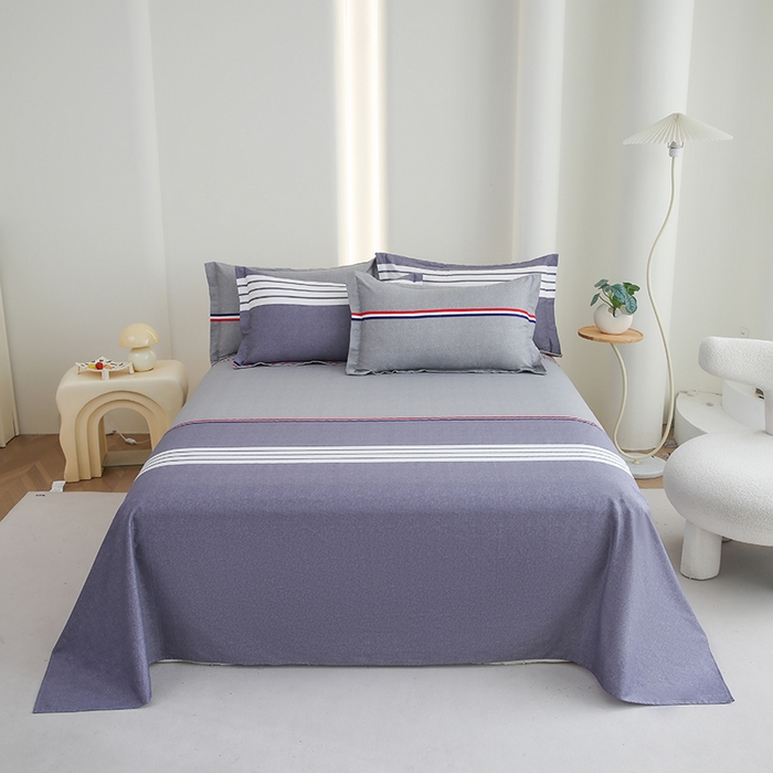 优家居工厂店 2026新款13360纯棉床单单件印花全棉加厚大学生宿舍三件套 华尔兹