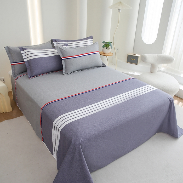 91家纺网 家纺一手货源 找家纺 优家居工厂店 2026新款13360纯棉床单单件印花全棉加厚大学生宿舍三件套 华尔兹