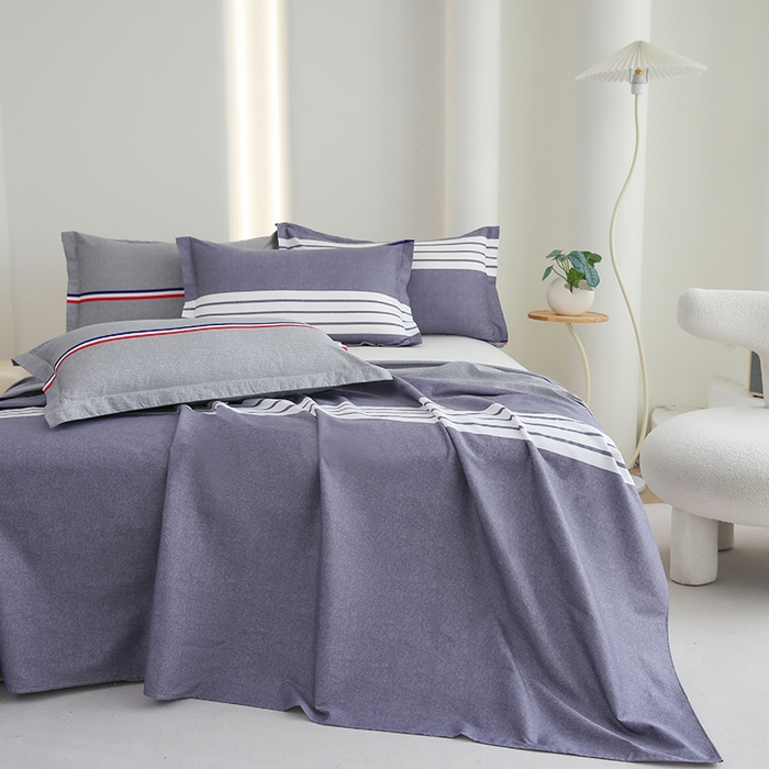 91家纺网 家纺一手货源 找家纺 优家居工厂店 2026新款13360纯棉床单单件印花全棉加厚大学生宿舍三件套 华尔兹