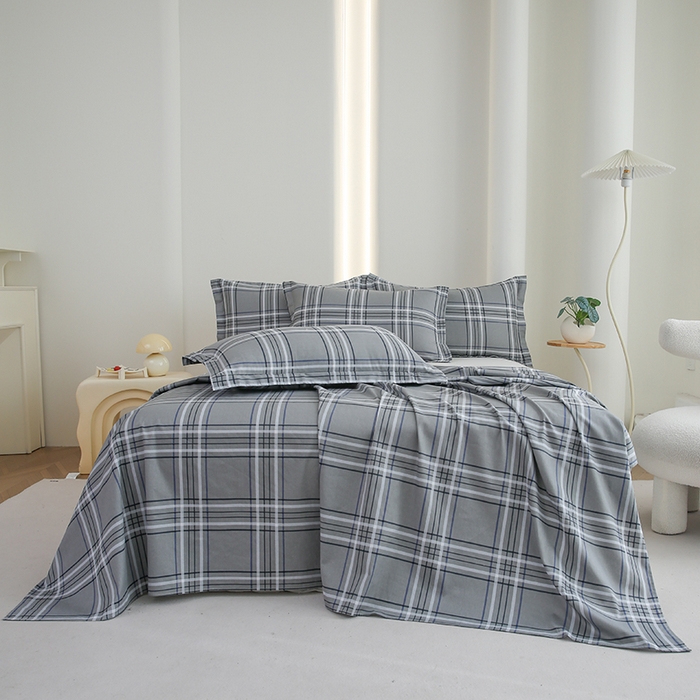 91家纺网 家纺一手货源 找家纺 优家居工厂店 2026新款13360纯棉床单单件印花全棉加厚大学生宿舍三件套 科纳特