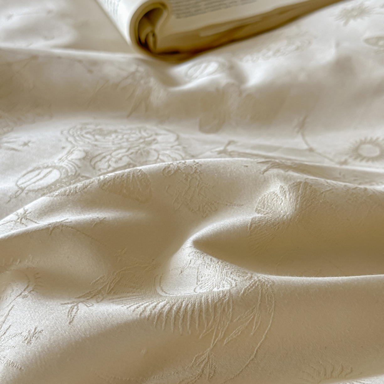 91家纺网 家纺一手货源 找家纺 涵美人家纺 2025新款长绒棉真50双股高支全棉提花四件套纯棉 星辰034