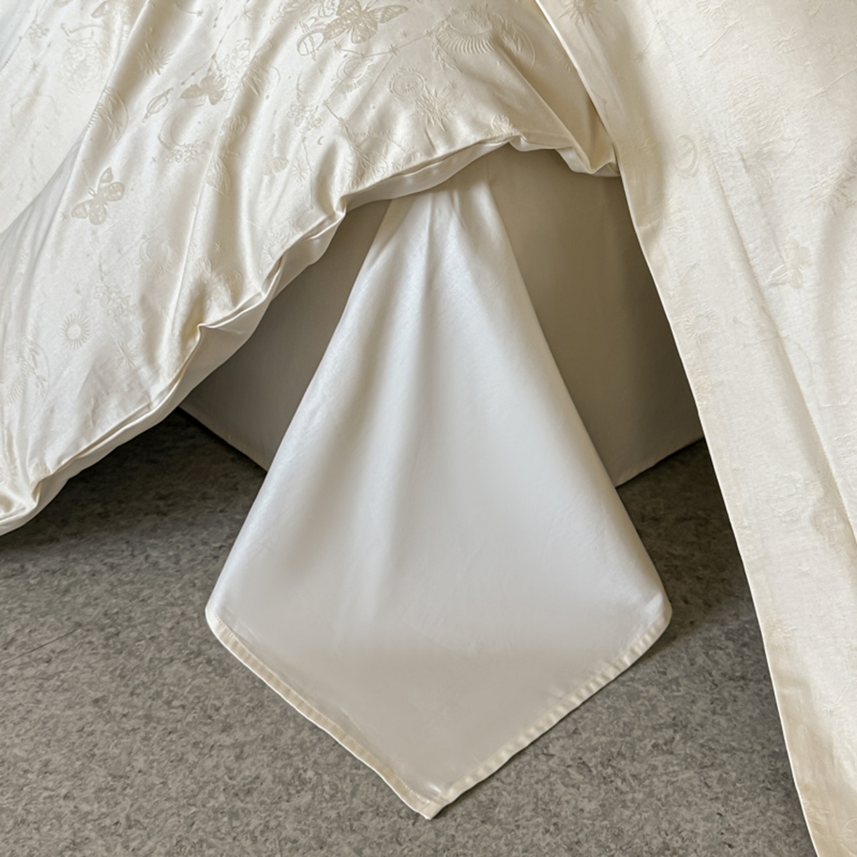 91家纺网 家纺一手货源 找家纺 涵美人家纺 2025新款长绒棉真50双股高支全棉提花四件套纯棉 星辰034