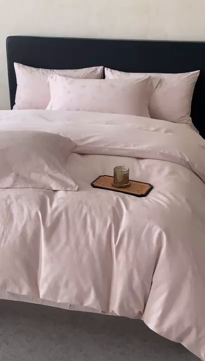 91家纺网 家纺一手货源 找家纺 涵美人家纺 2025新款长绒棉真50双股高支全棉提花四件套纯棉 星辰123