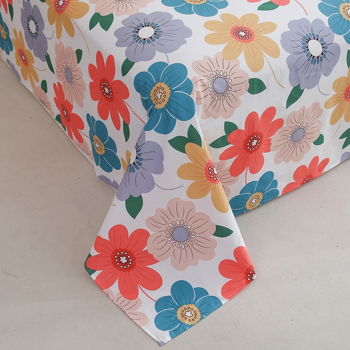 91家纺网 家纺一手货源 找家纺 优家居工厂店 2026新款13360纯棉床单单件印花全棉加厚大学生宿舍三件套 留恋花梦