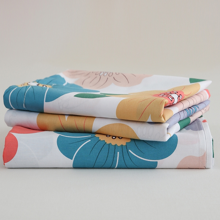 91家纺网 家纺一手货源 找家纺 优家居工厂店 2026新款13360纯棉床单单件印花全棉加厚大学生宿舍三件套 留恋花梦