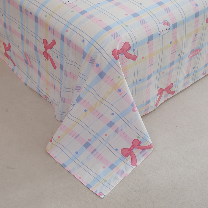 91家纺网 家纺一手货源 找家纺 优家居工厂店 2026新款13360纯棉床单单件印花全棉加厚大学生宿舍三件套 奶香猫咪