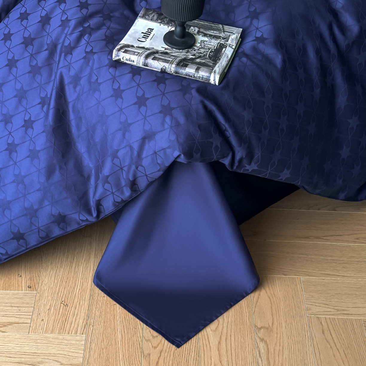 91家纺网 家纺一手货源 找家纺 涵美人家纺 2025新款长绒棉真50双股高支全棉提花四件套纯棉 星柠122