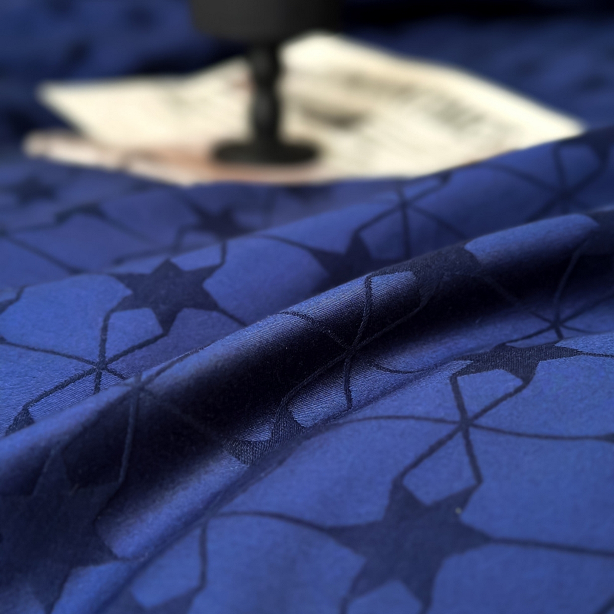 91家纺网 家纺一手货源 找家纺 涵美人家纺 2025新款长绒棉真50双股高支全棉提花四件套纯棉 星柠122