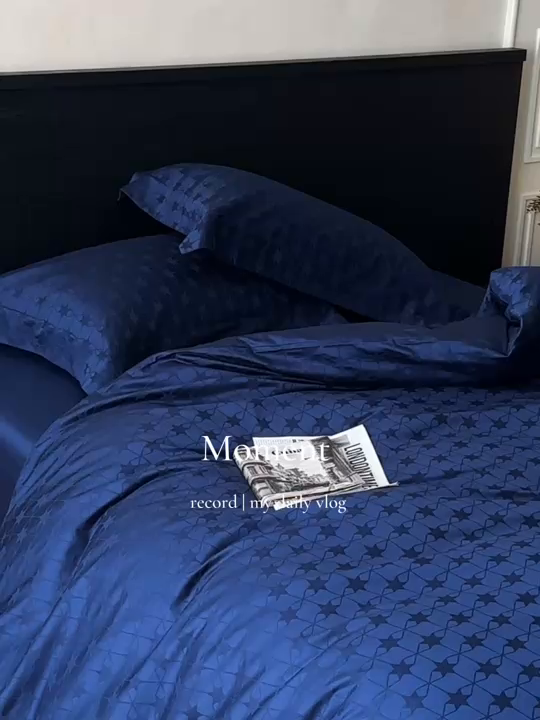 91家纺网 家纺一手货源 找家纺 涵美人家纺 2025新款长绒棉真50双股高支全棉提花四件套纯棉 星柠122