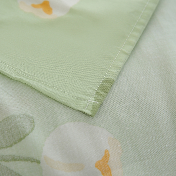 91家纺网 家纺一手货源 找家纺 优家居工厂店 2026新款13360纯棉床单单件印花全棉加厚大学生宿舍三件套 暖阳朵