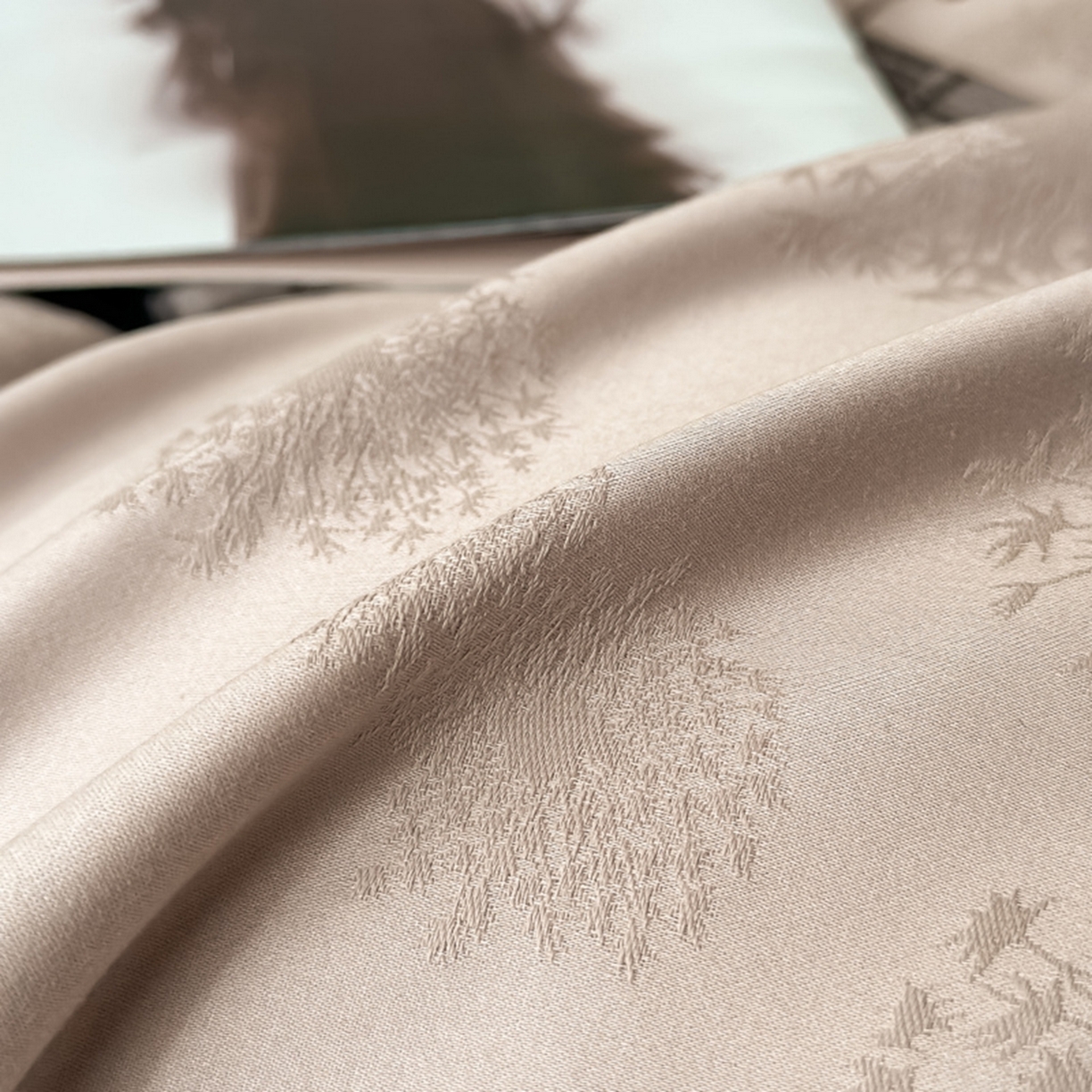 91家纺网 家纺一手货源 找家纺 涵美人家纺 2025新款长绒棉真50双股高支全棉提花四件套纯棉 仲夏印象119