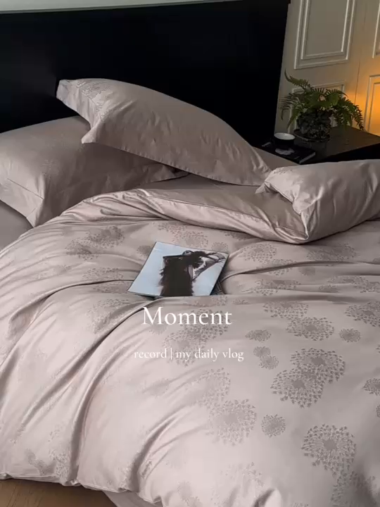 91家纺网 家纺一手货源 找家纺 涵美人家纺 2025新款长绒棉真50双股高支全棉提花四件套纯棉 仲夏印象119