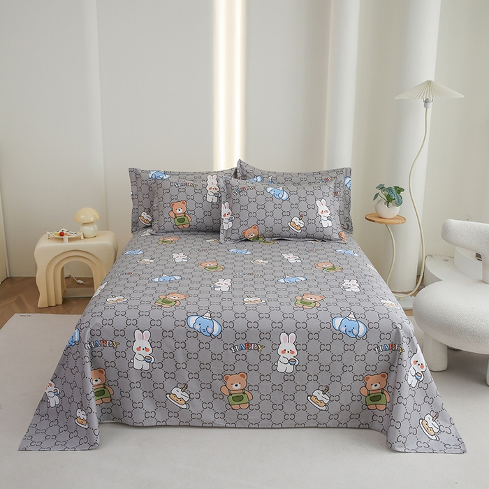 优家居工厂店 2026新款13360纯棉床单单件印花全棉加厚大学生宿舍三件套 尚酷派对