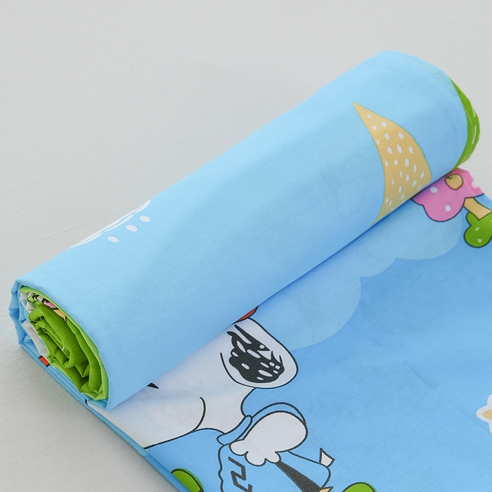 91家纺网 家纺一手货源 找家纺 优家居工厂店 2026新款13360纯棉床单单件印花全棉加厚大学生宿舍三件套 童趣无限-绿