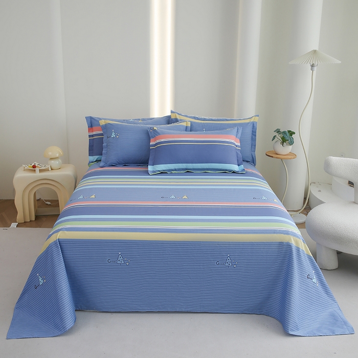 优家居工厂店 2026新款13360纯棉床单单件印花全棉加厚大学生宿舍三件套 幸运树