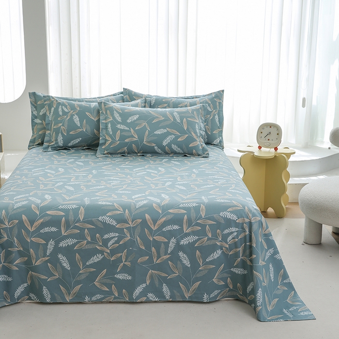 91家纺网 家纺一手货源 找家纺 优家居工厂店 2026新款13360纯棉床单单件印花全棉加厚大学生宿舍三件套 意暖时光