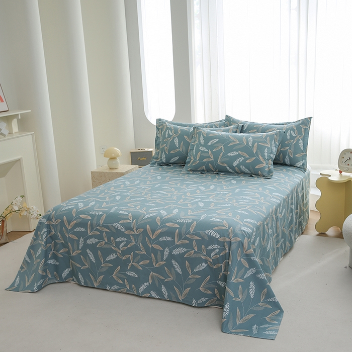 91家纺网 家纺一手货源 找家纺 优家居工厂店 2026新款13360纯棉床单单件印花全棉加厚大学生宿舍三件套 意暖时光